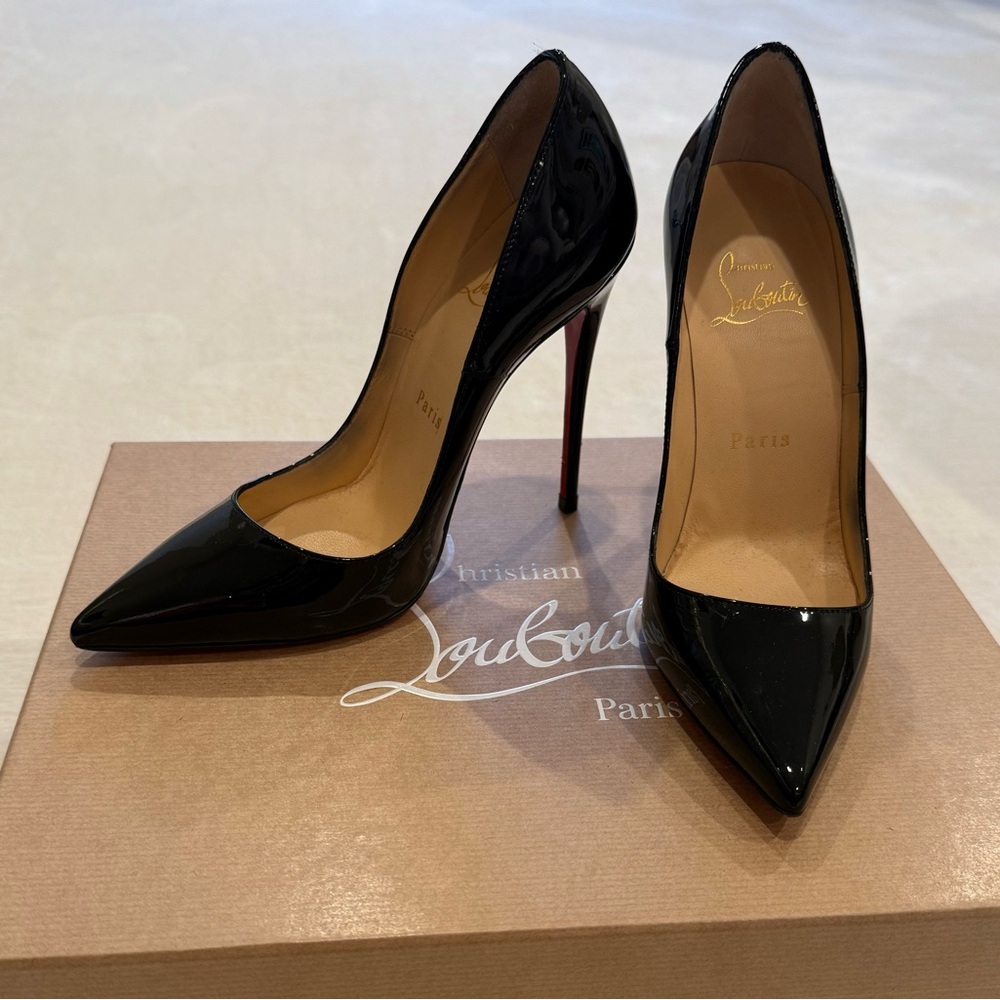 Christian Louboutin So Kate Black Patent Leather Pumps